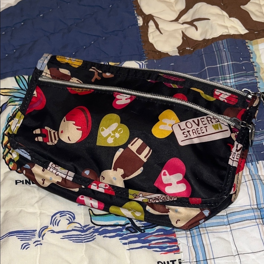 Harajuku Lovers Black and Multicolor Cosmetic Bag